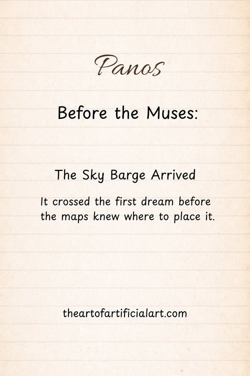Before the Muese: First Fragments - The Sky Barge Arrived