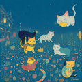 Cats from the Machine — After-Hours Gathering Magnet