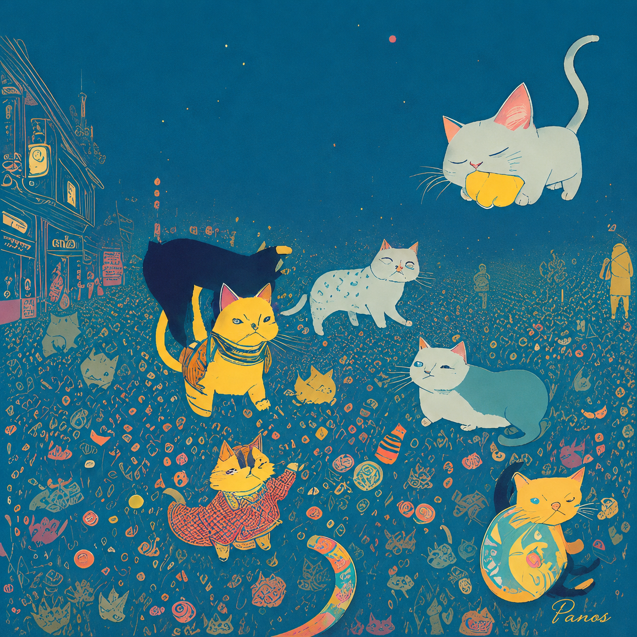 Cats from the Machine — After-Hours Gathering Magnet