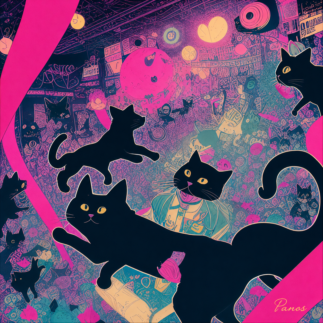 Cats from the Machine — Midnight Mischief Magnet