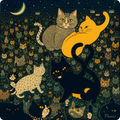Cats from the Machine — The Night Assembly Magnet