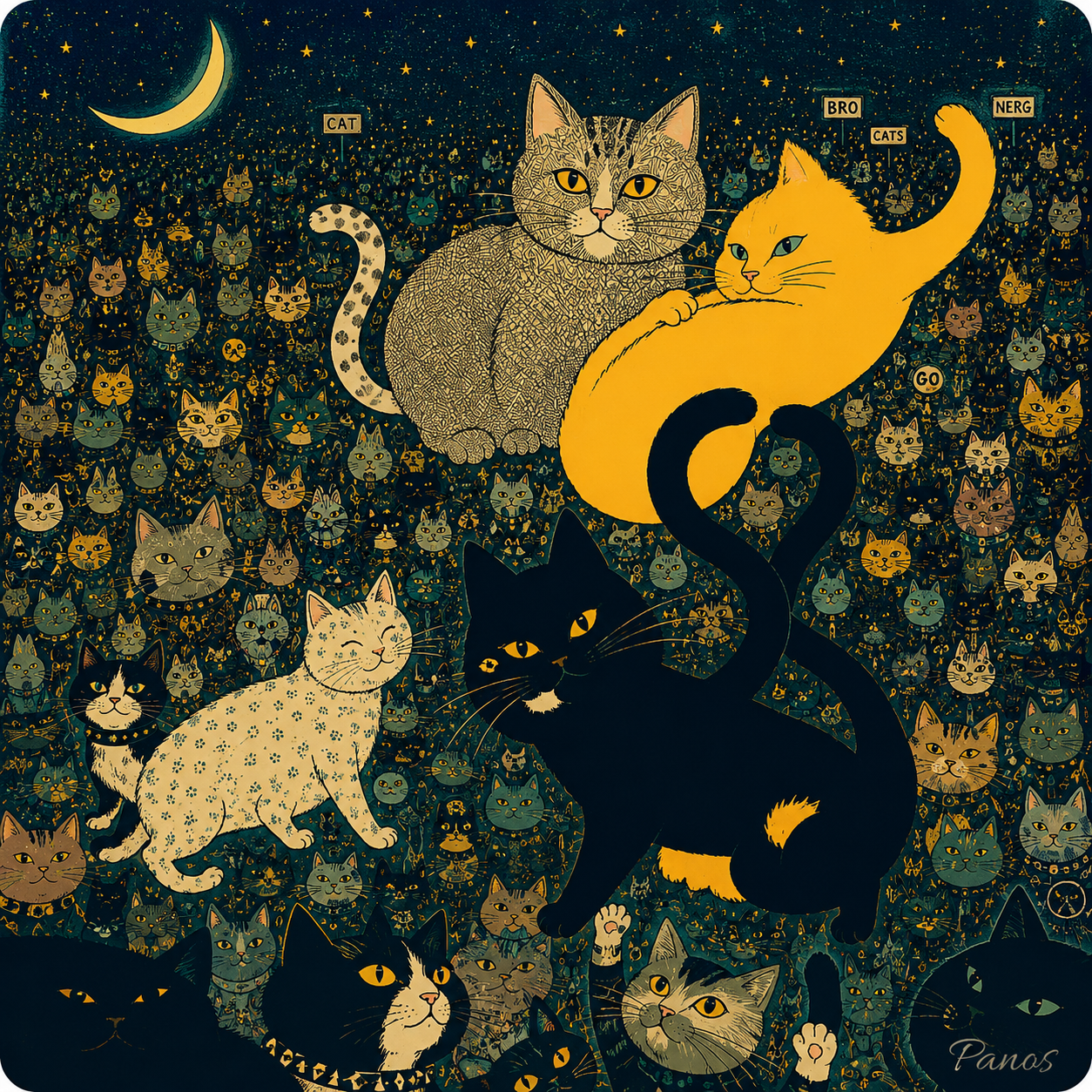 Cats from the Machine — The Night Assembly Magnet