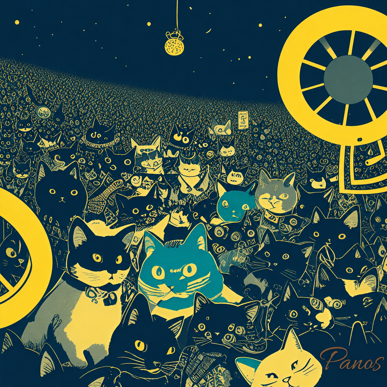 Cats from the Machine — When the Corner Store Cats Gather Magnet