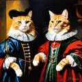 Cats from the Machine - The Tudor Court II  Magnet
