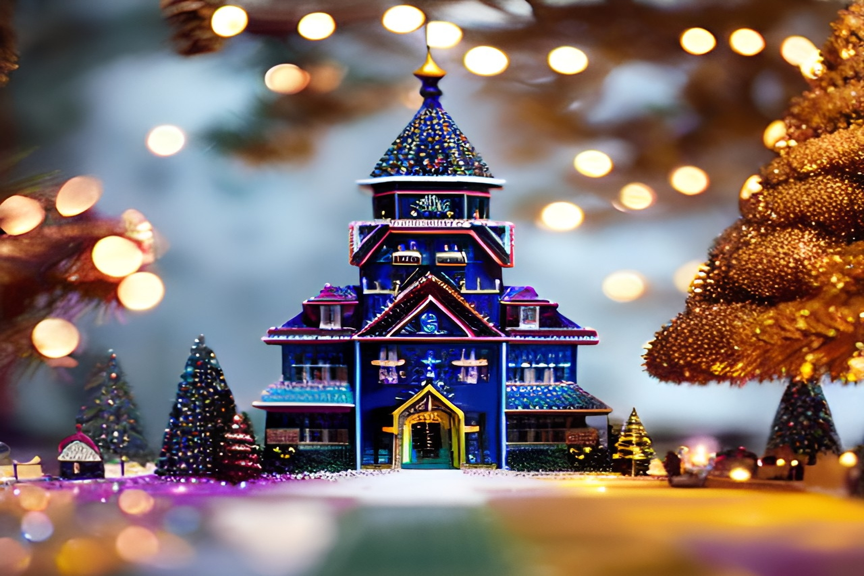 Winter Villages 6 Card Greeting Card Set